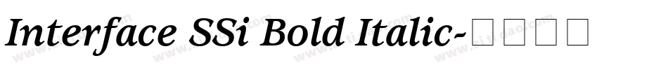 Interface SSi Bold Italic字体转换